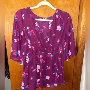 Torrid Flutter sleeve babydoll blouse